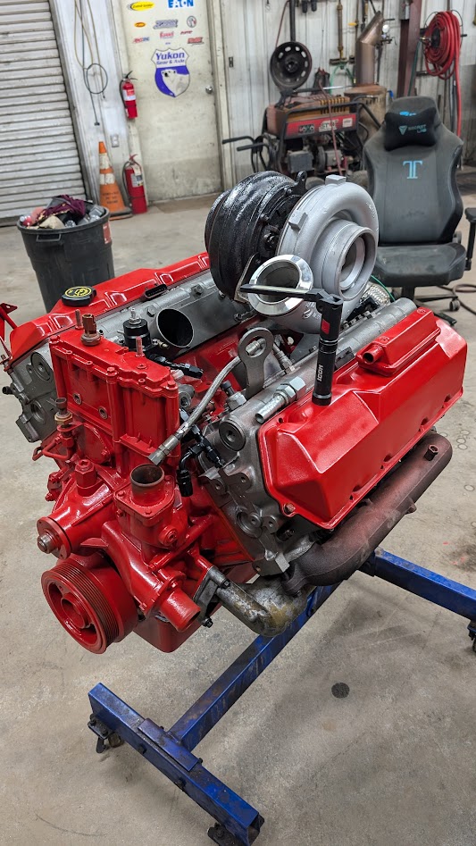 Engine overhaul in progress